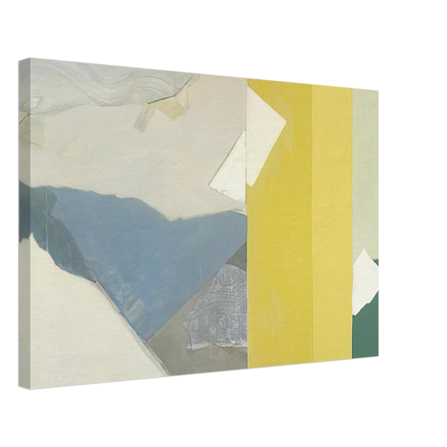 Kenzo Okada - Three Whites - 1963 Canvas - 70x100 cm / 28x40 inches-canvas