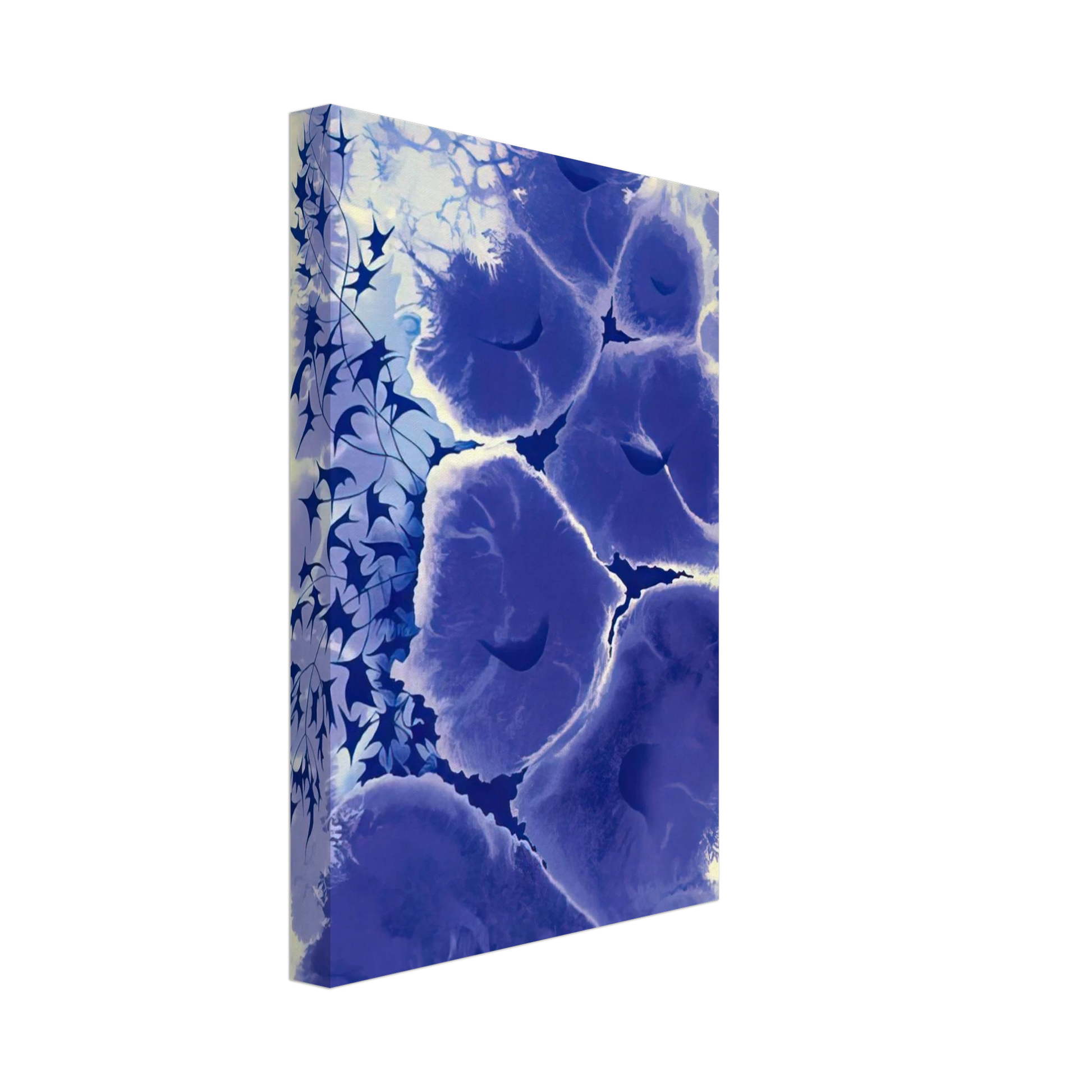 Eyvind Earle - Mauve Floral Canvas - 40x60 cm / 16x24 inches-canvas