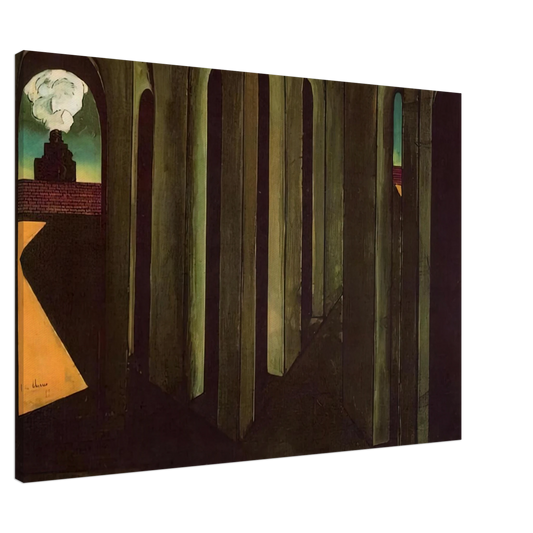 Giorgio de Chirico - THE ANXIOUS JOURNEY 1913 Canvas - 20x30 cm / 8x12 inches-canvas