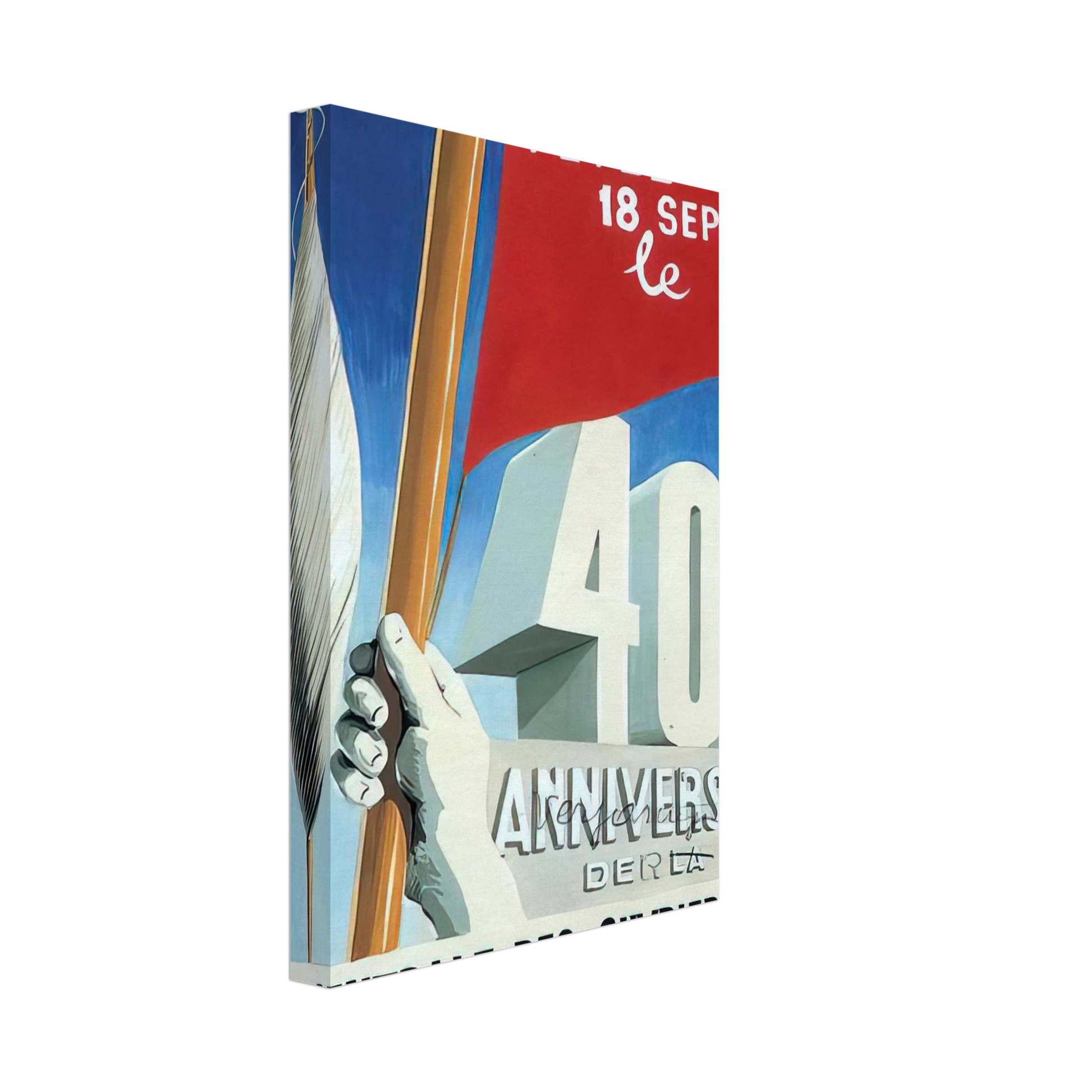 Rene Magritte - PROJECT OF POSTER THE CENTER OF TEXTILE WORKERS IN BELGIUM CELEBRATION ON 18TH SEPTEMBER 1938 Canvas - 40x60 cm / 16x24 inches-canvas