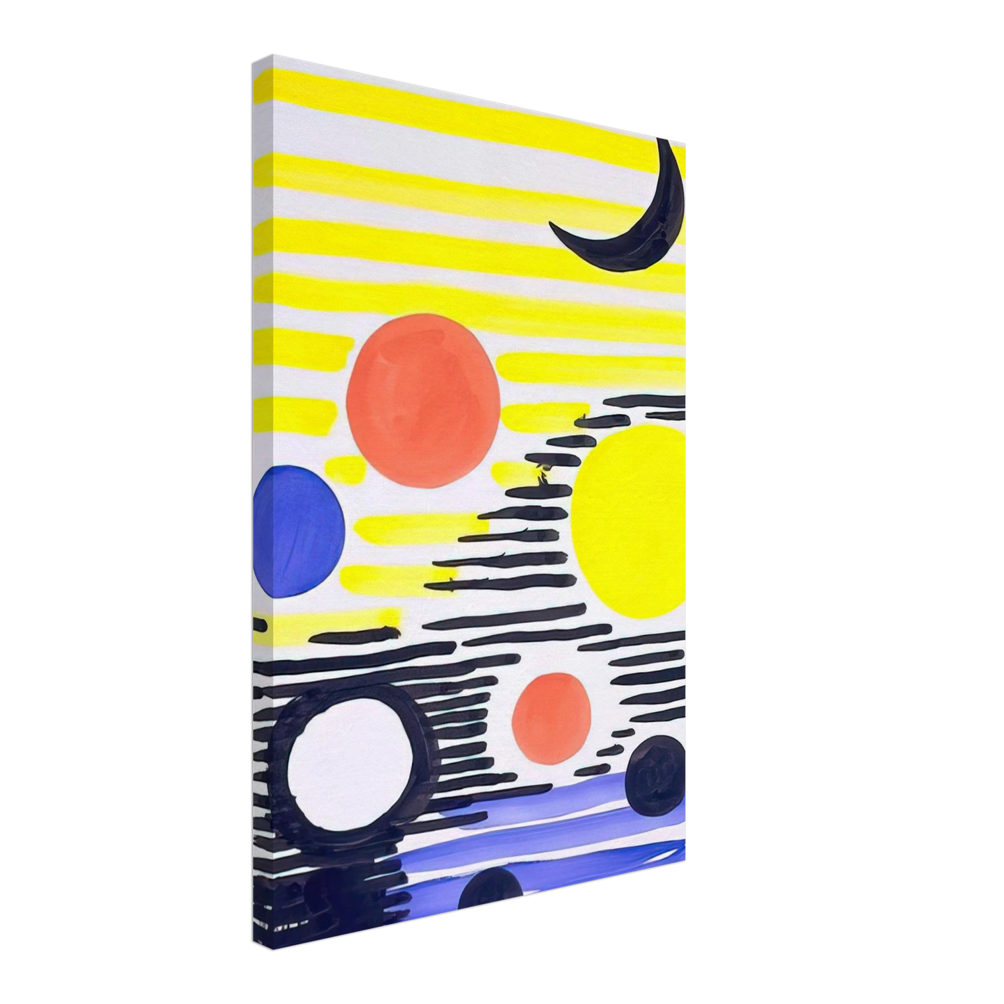 Alexander Calder - 7 CIRCLES ABSTRACT 1966 Canvas - 40x60 cm / 16x24 inches-canvas