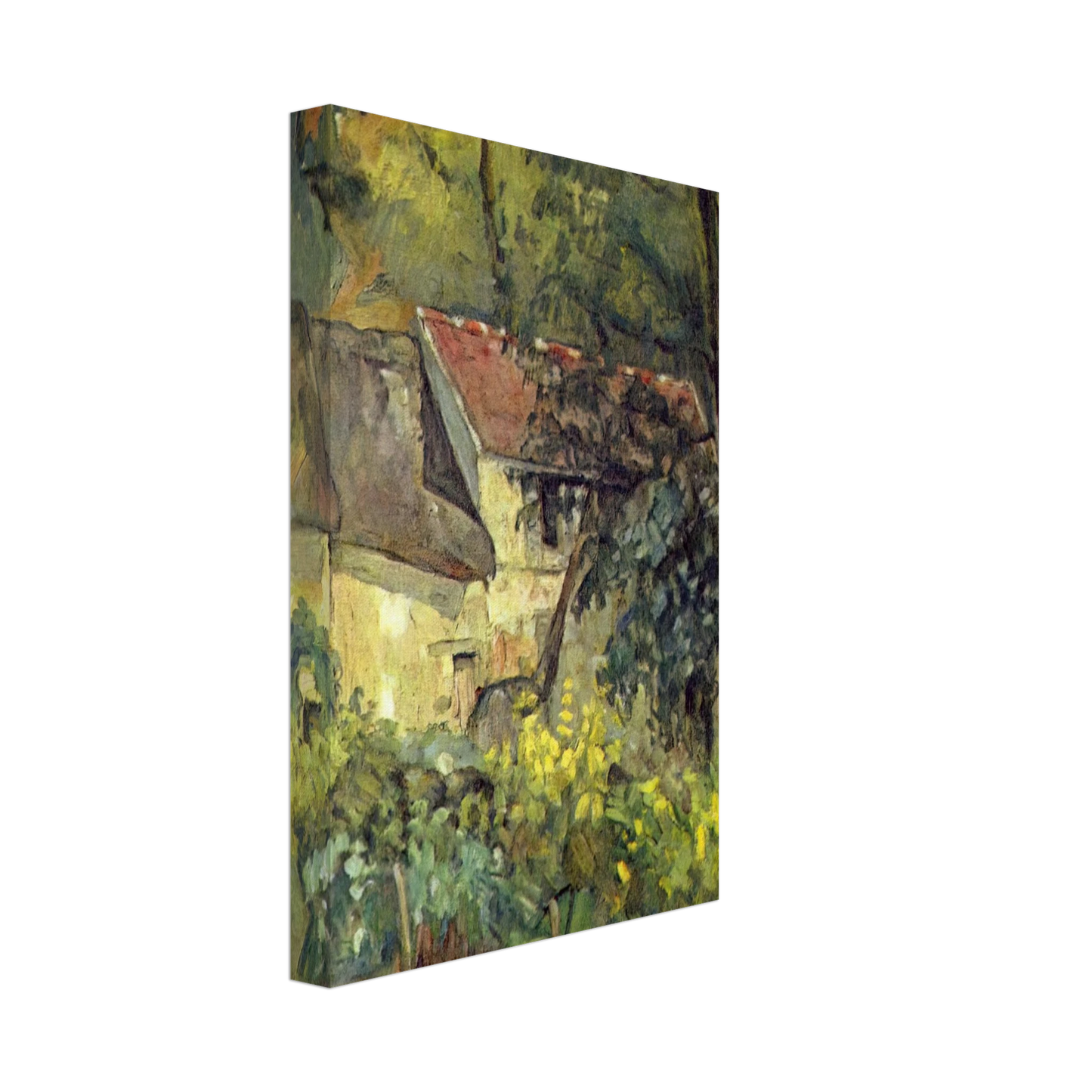 Paul Cezanne - The House of Pere Lacroix in Auvers Canvas - 40x60 cm / 16x24 inches-canvas