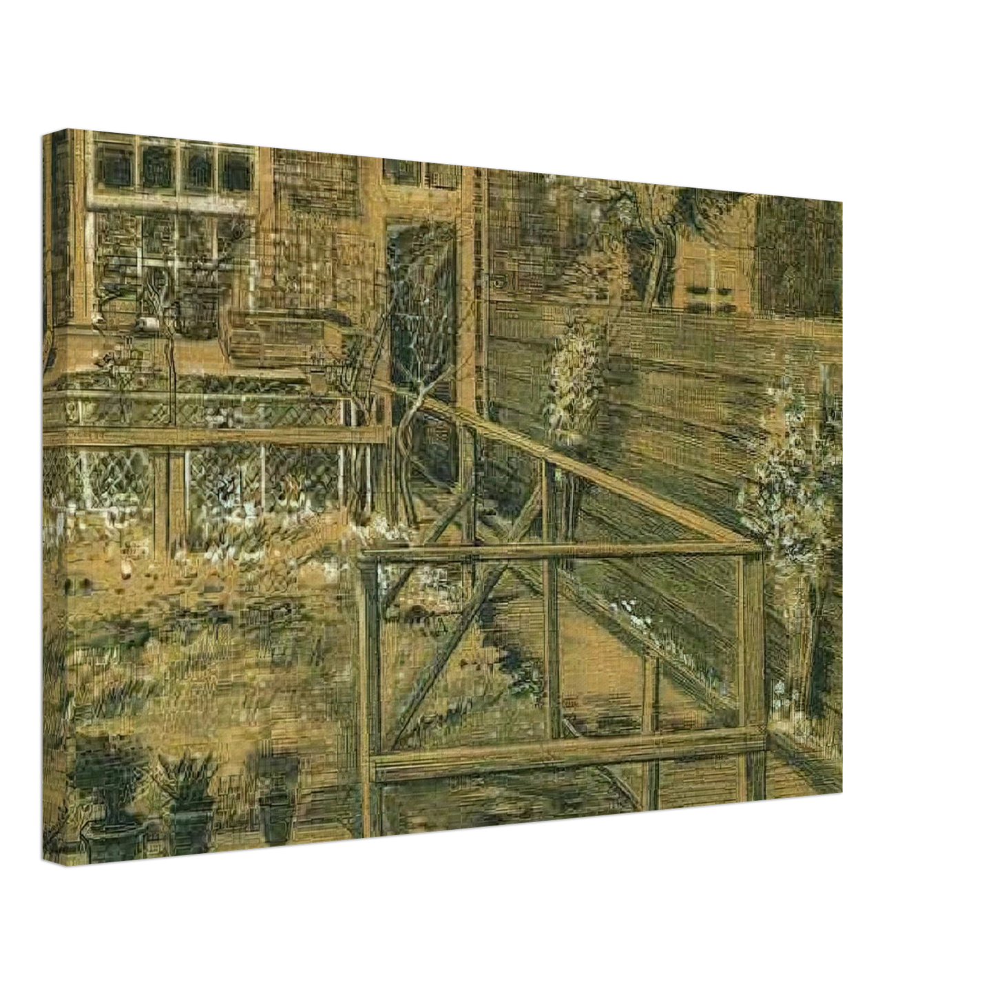 Vincent van Gogh - Sien's Mother's House, Closer View Canvas - 70x100 cm / 28x40 inches-canvas