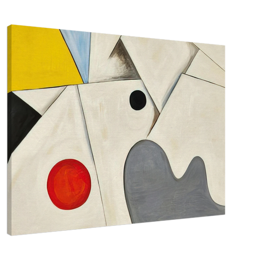 Alexander Calder - WHITE FIELDS 1955 Canvas - 20x30 cm / 8x12 inches-canvas