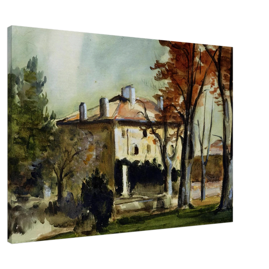 Paul Cezanne - The Manor House at Jas de Bouffan Canvas - 20x30 cm / 8x12 inches-canvas