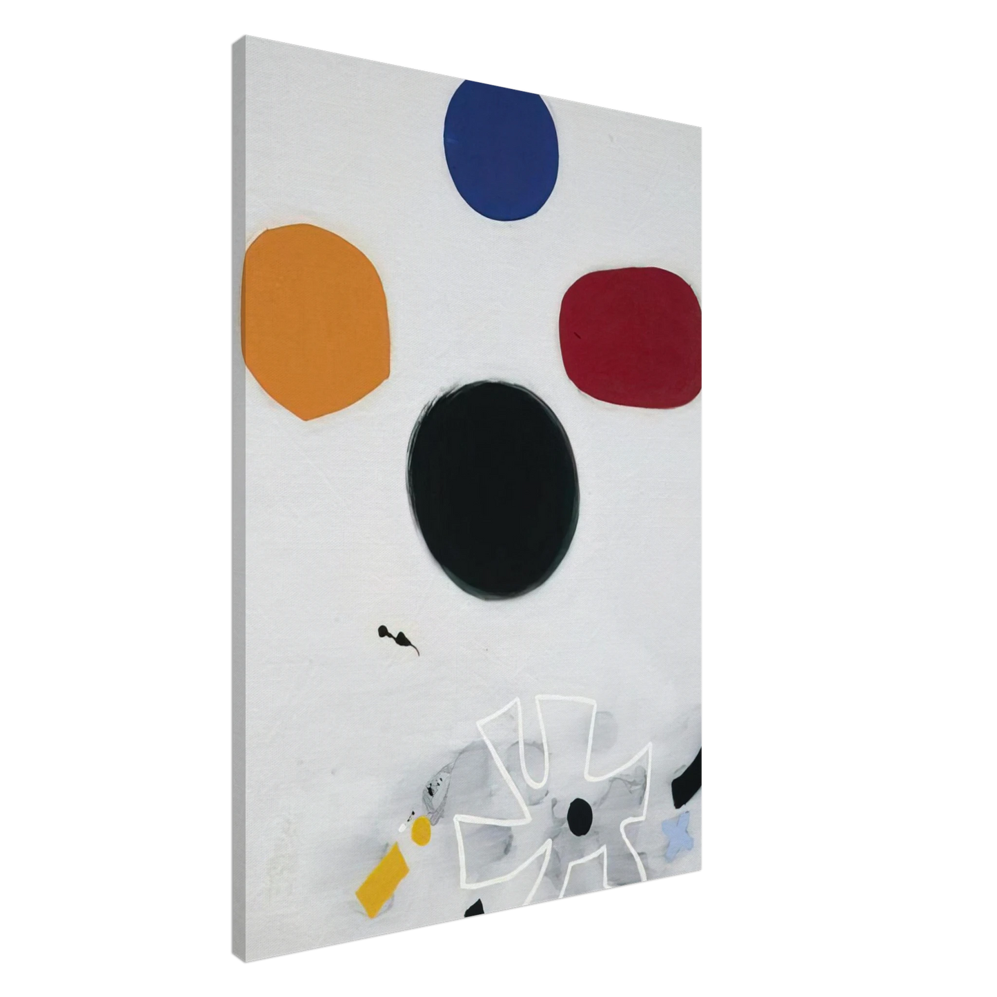 Adolph Gottlieb - White Line #2 - 1968 Canvas - 20x30 cm / 8x12 inches-canvas