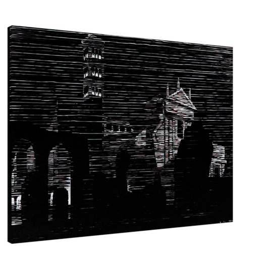 MC Escher - NOCTURNAL ROME 2 Canvas - 20x30 cm / 8x12 inches-canvas