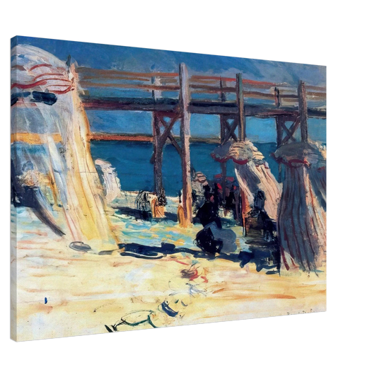 Raoul Dufy - SANDY BEACH OF SAINTE ADRESSE Canvas - 20x30 cm / 8x12 inches-canvas