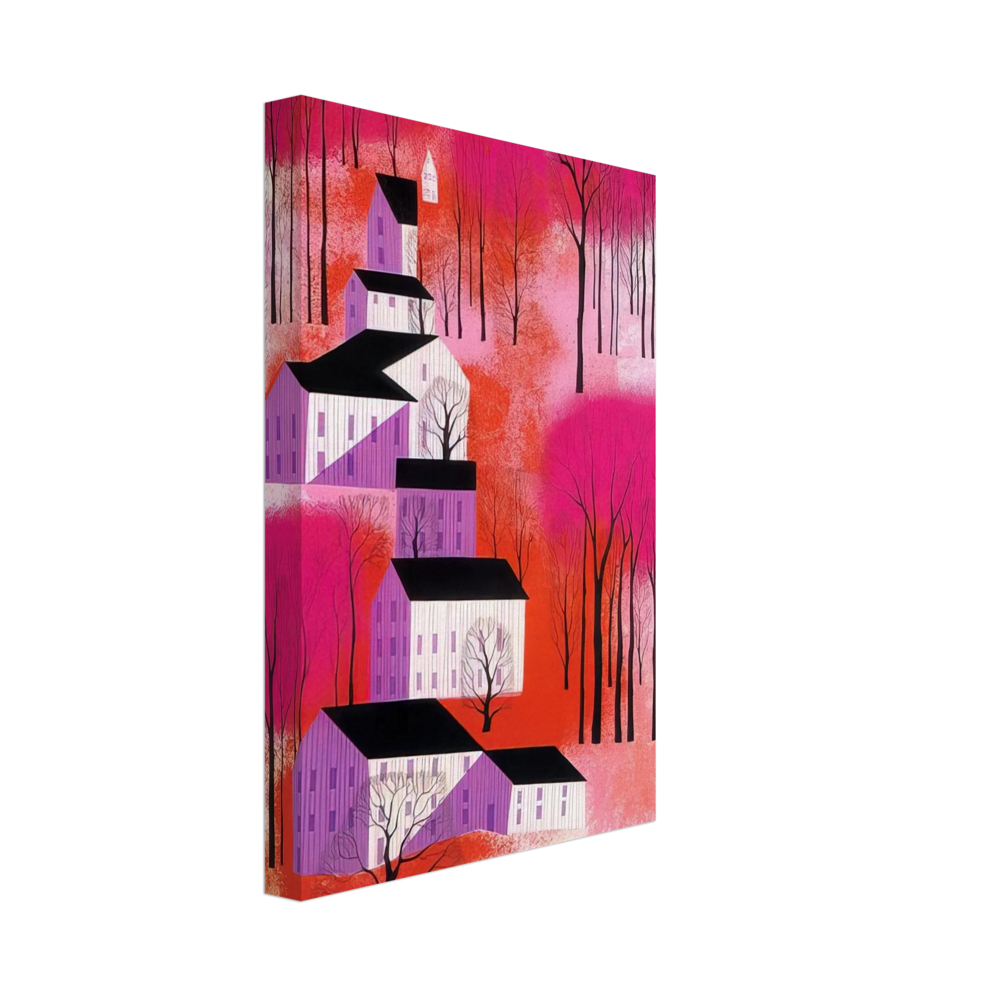 Eyvind Earle - Autumn Sunset Canvas - 40x60 cm / 16x24 inches-canvas