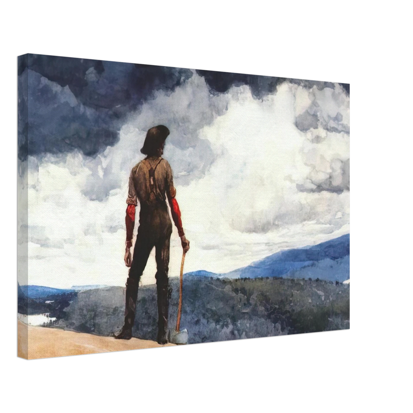 Winslow Homer - THE WOODCUTTER Canvas - 40x60 cm / 16x24 inches-canvas