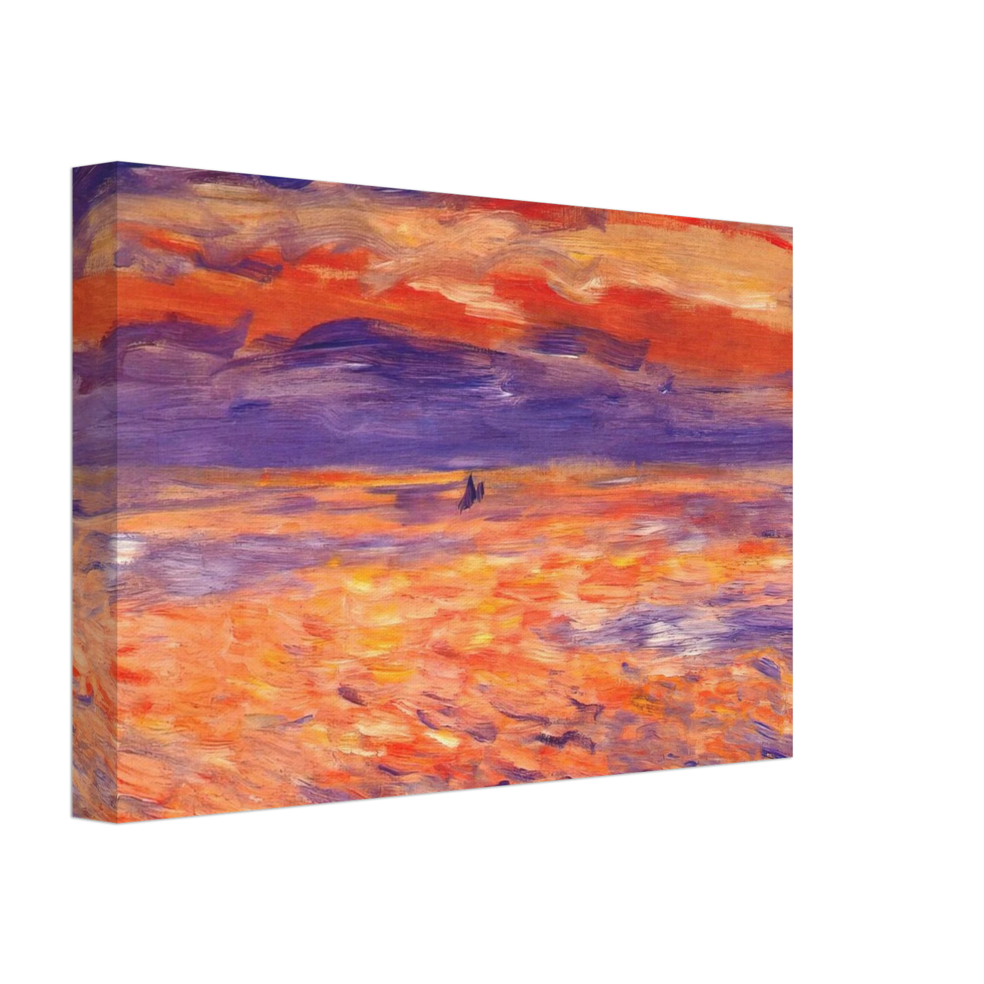 Pierre-Auguste Renoir - Sunset at sea Canvas - 40x60 cm / 16x24 inches-canvas