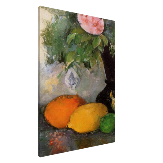Paul Cezanne - Flowers and Fruit Canvas - 20x30 cm / 8x12 inches-canvas