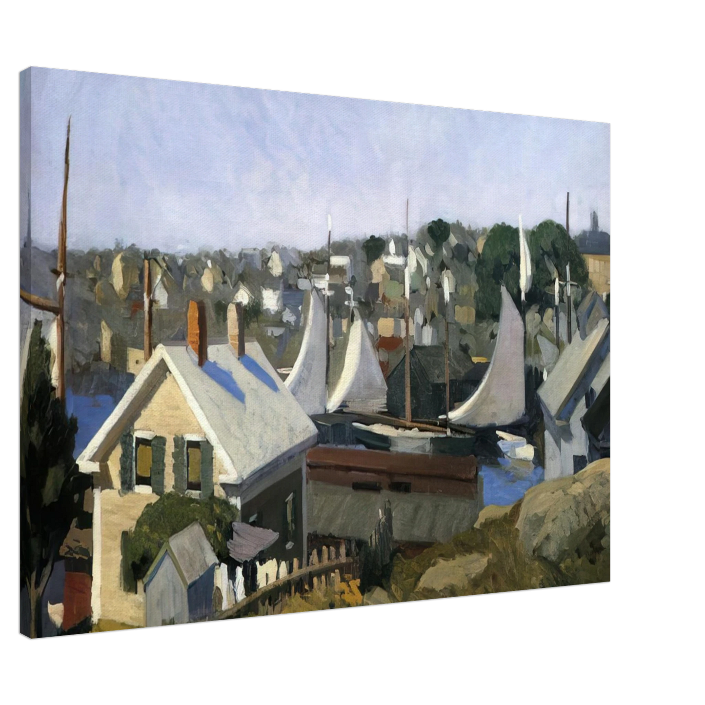 Edward Hopper - Gloucester Harbor Canvas - 20x30 cm / 8x12 inches-canvas