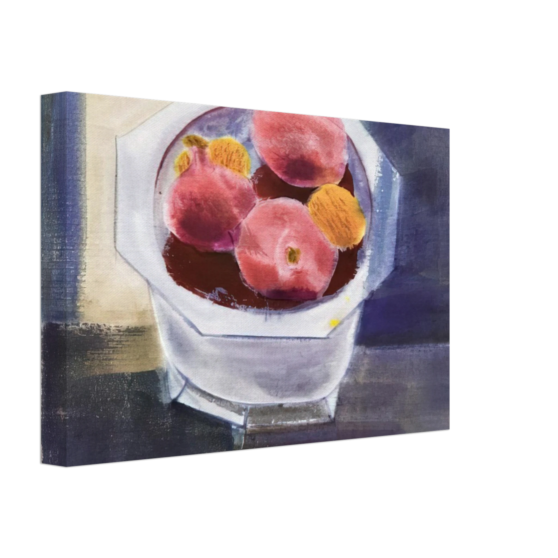 Morris Graves - Still Life with Bowl of Pomegranates - 1964 Canvas - 70x100 cm / 28x40 inches-canvas