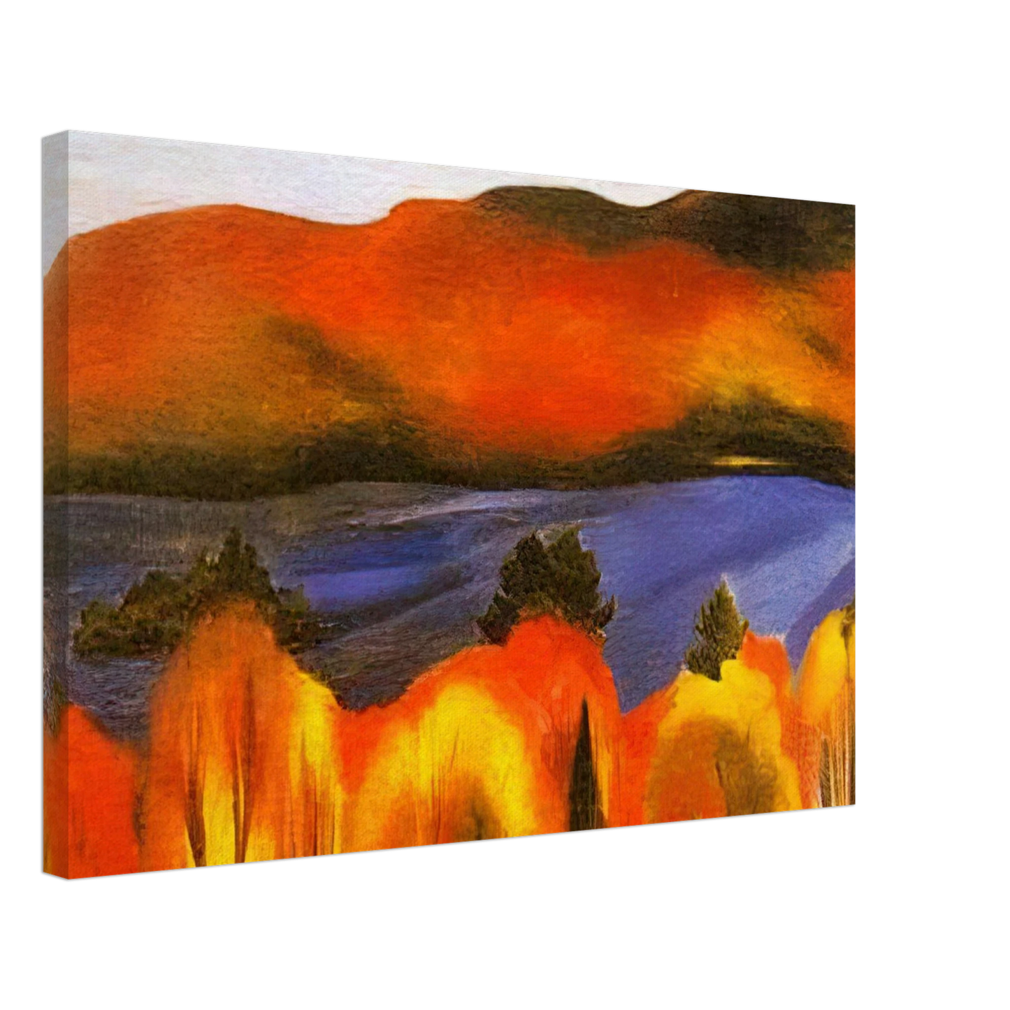 Georgia O'Keeffe - Lake George, Autumn Canvas - 70x100 cm / 28x40 inches-canvas