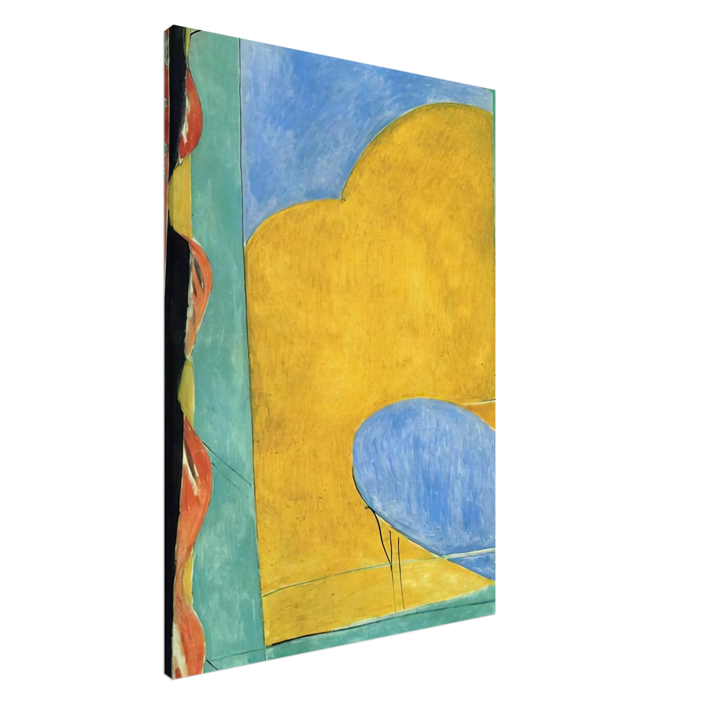 Henri Matisse - THE YELLOW CURTAIN Canvas - 20x30 cm / 8x12 inches-canvas