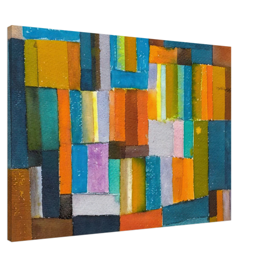 Johannes Itten - Composition in Orange and Blue-Green - 1957 Canvas - 20x30 cm / 8x12 inches-canvas