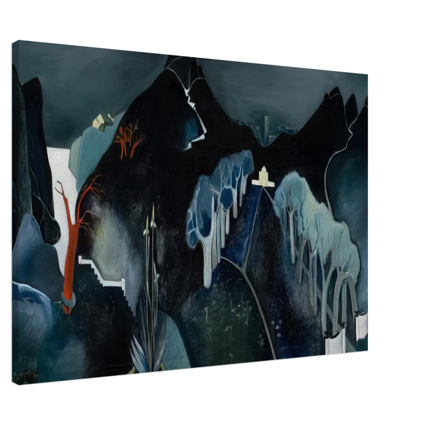 Tove Jansson - Mysterious Landscape - 1930 Canvas - 20x30 cm / 8x12 inches-canvas