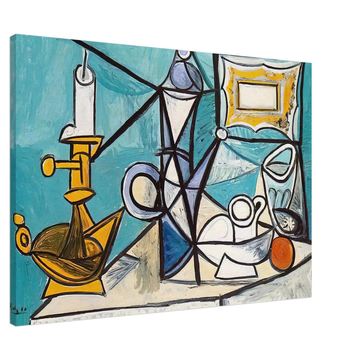 Pablo Picasso - Still life with lamp - 1944 Canvas - 20x30 cm / 8x12 inches-canvas