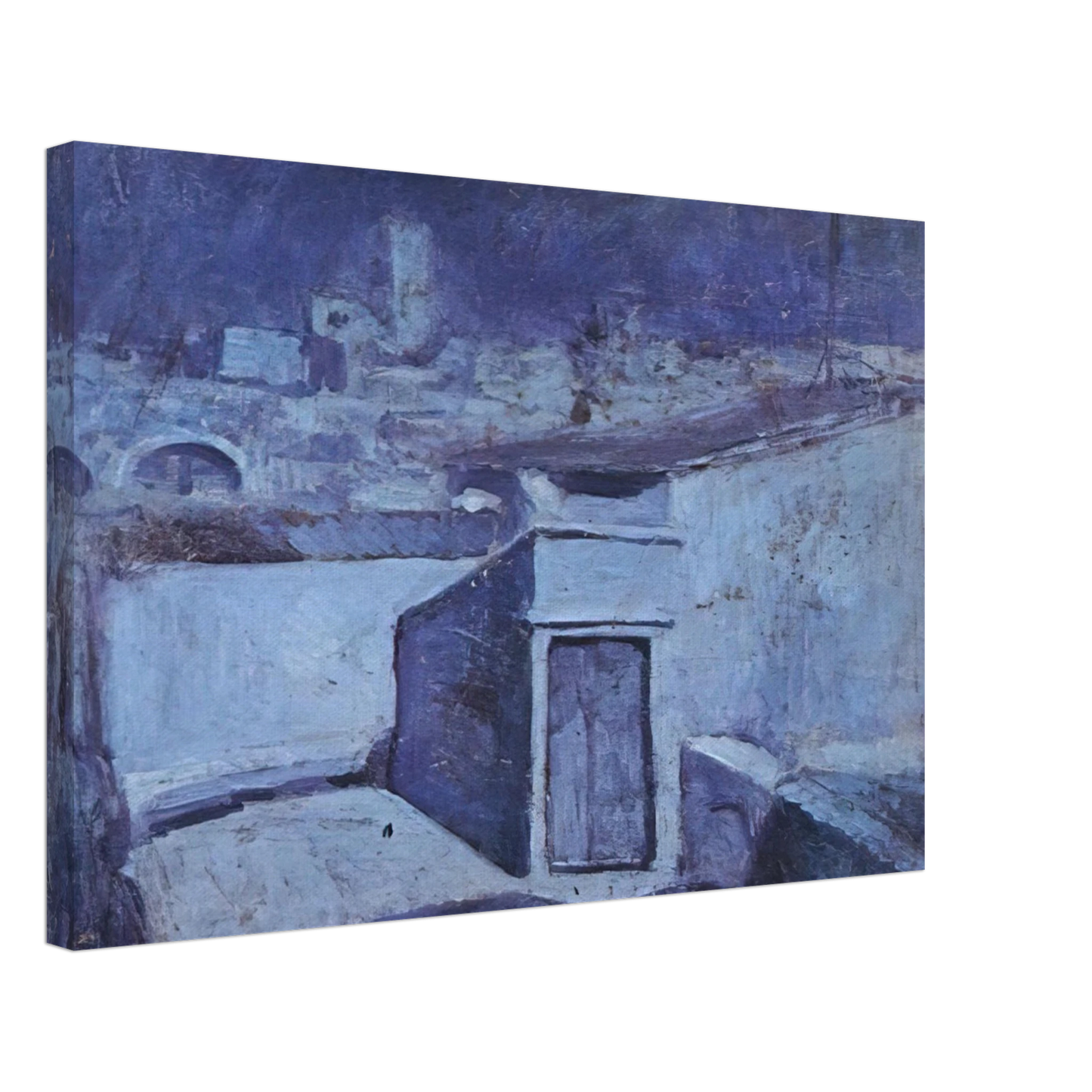 Pablo Picasso - The roofs of Barcelona in the moonlight Canvas - 70x100 cm / 28x40 inches-canvas