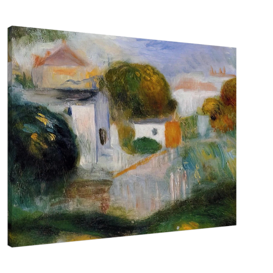 Pierre-Auguste Renoir - Houses in the Trees Canvas - 20x30 cm / 8x12 inches-canvas