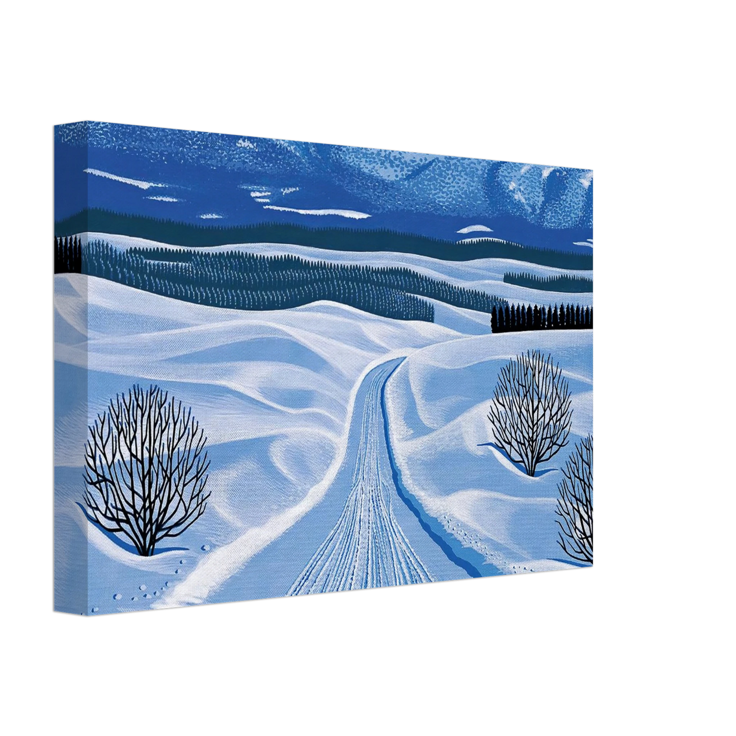 Hiroshi Nagai - Winter Roads Canvas - 40x60 cm / 16x24 inches-canvas