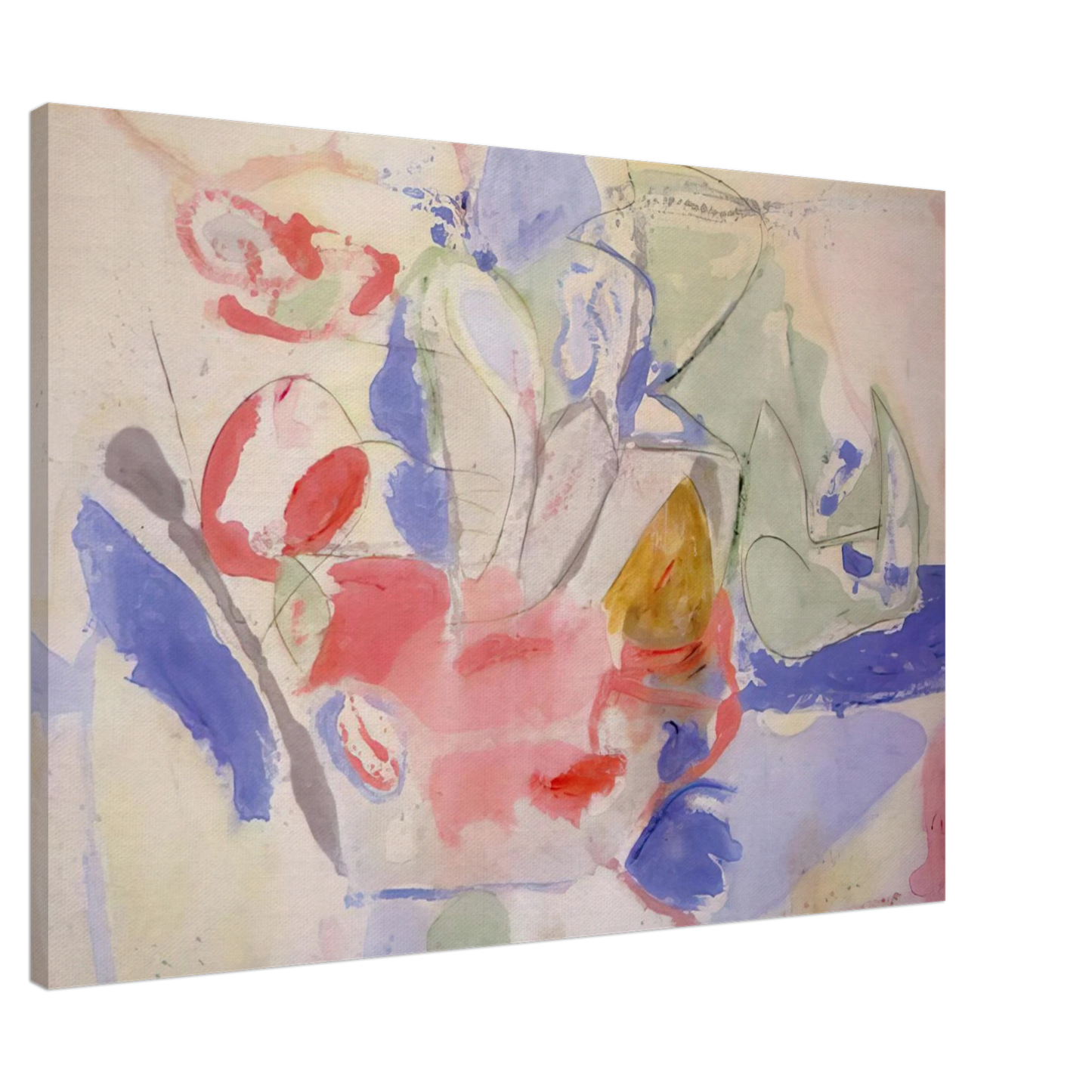 Helen Frankenthaler - Mountains and Sea - 1952 Canvas - 20x30 cm / 8x12 inches-canvas