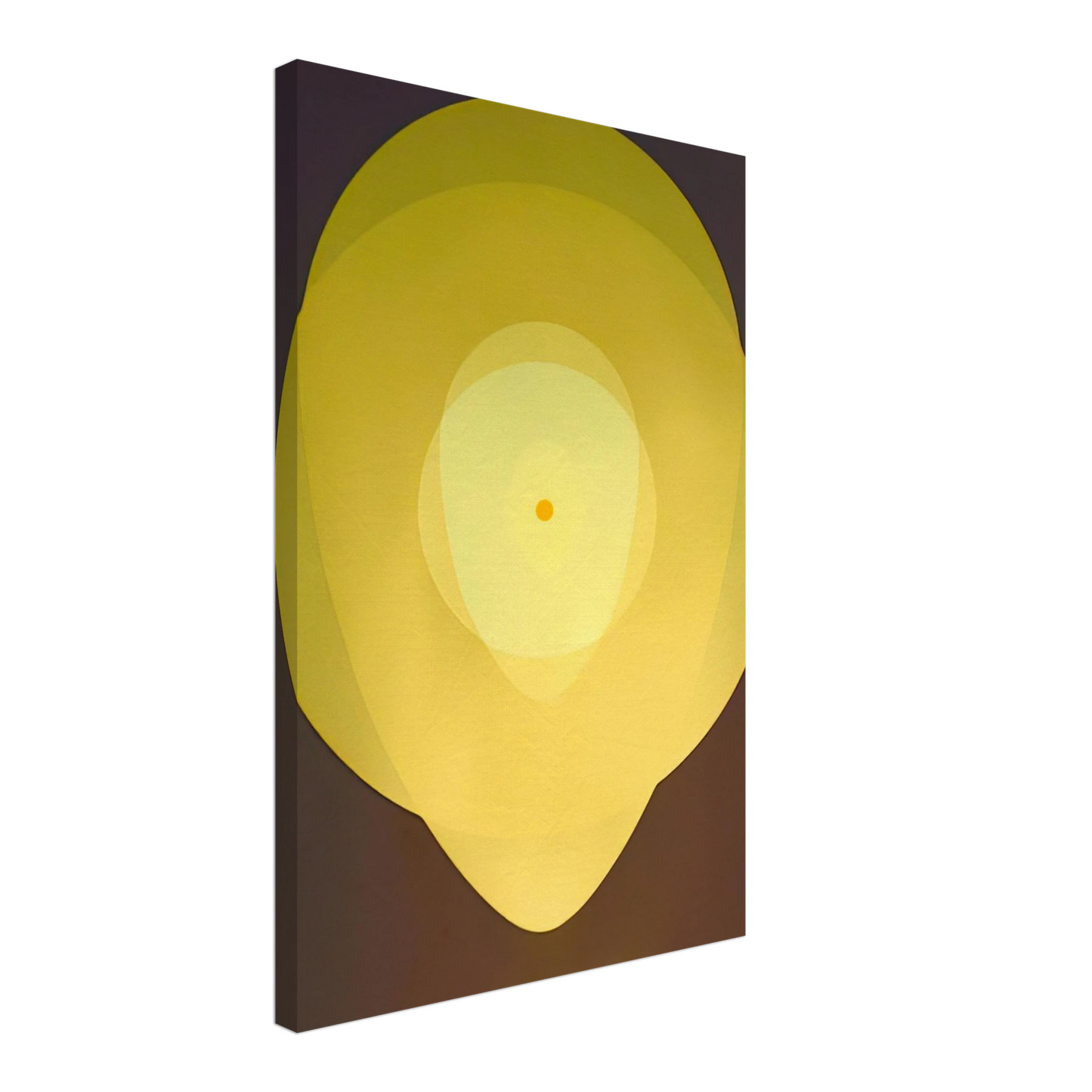 Clarence Holbrook Carter - Yellow Mandala - 1970 Canvas - 40x60 cm / 16x24 inches-canvas