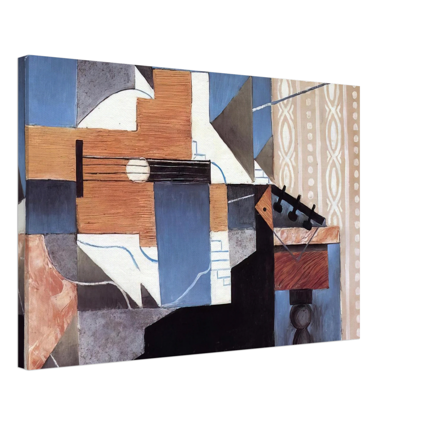 Juan Gris - GUITAR ON THE TABLE 1913 Canvas - 70x100 cm / 28x40 inches-canvas