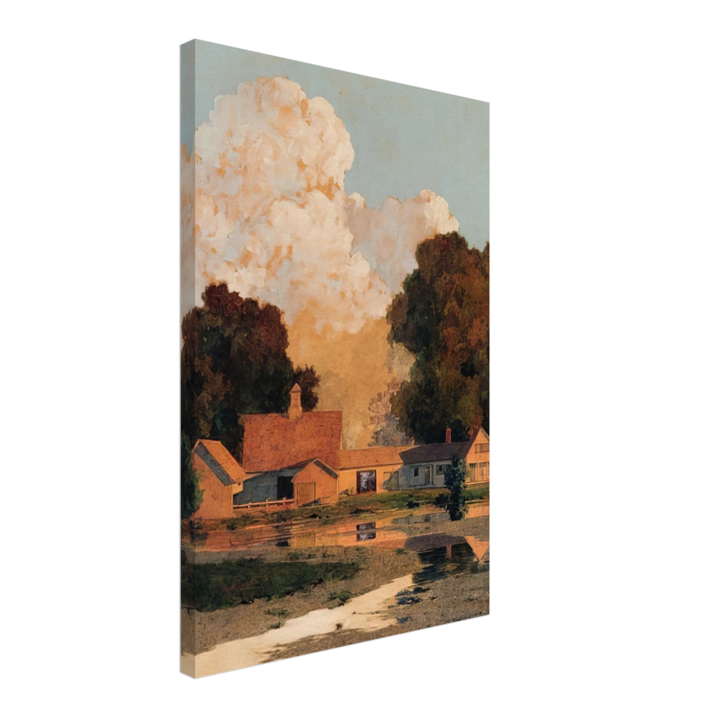 Maxfield Parrish - Daniels Farm, Summer Canvas - 40x60 cm / 16x24 inches-canvas