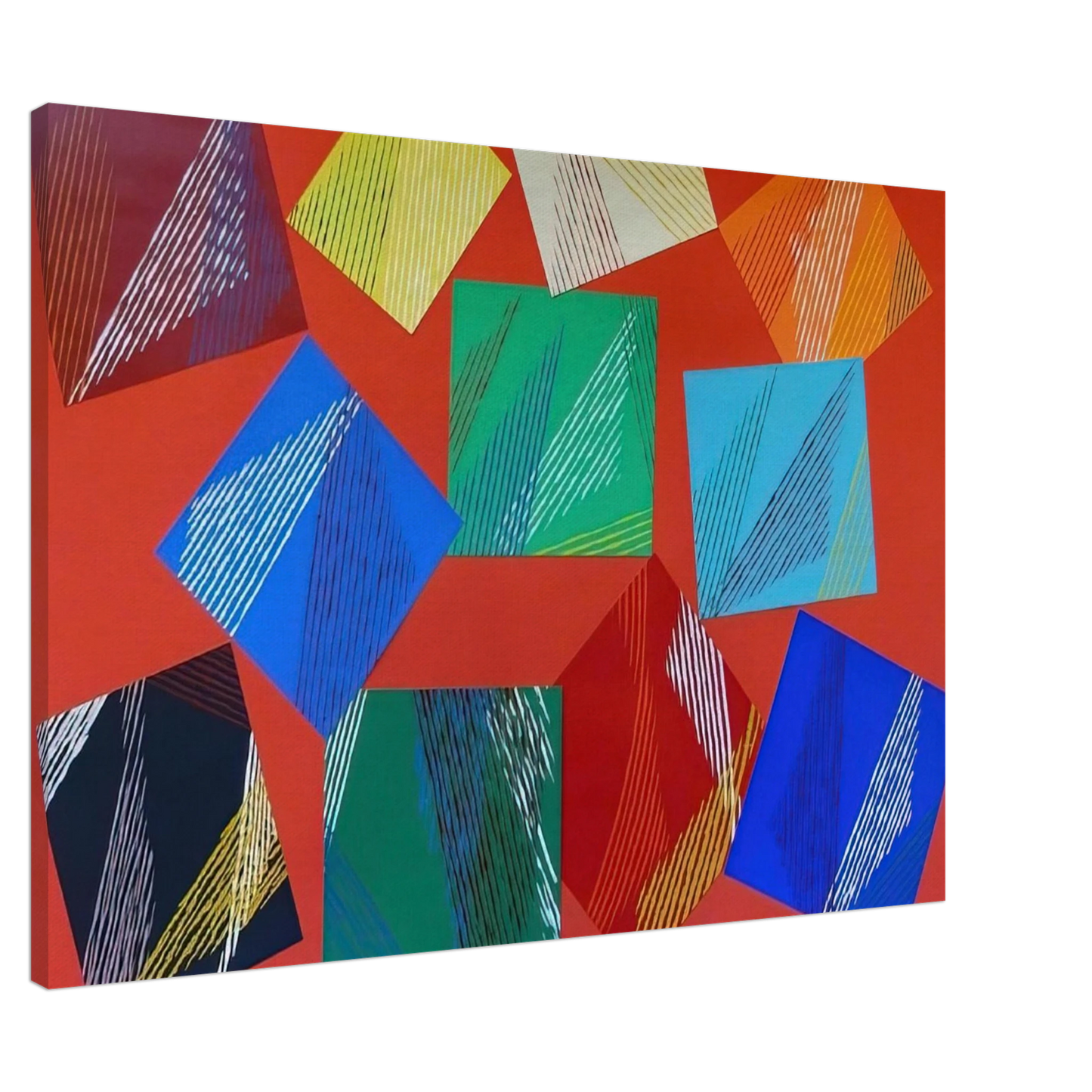 Piero Dorazio - Wig-Wam - 1991 Canvas - 20x30 cm / 8x12 inches-canvas