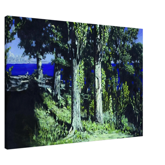 Arkhyp Kuindzhi - Cypresses on a Seashore. The Crimea Canvas - 20x30 cm / 8x12 inches-canvas