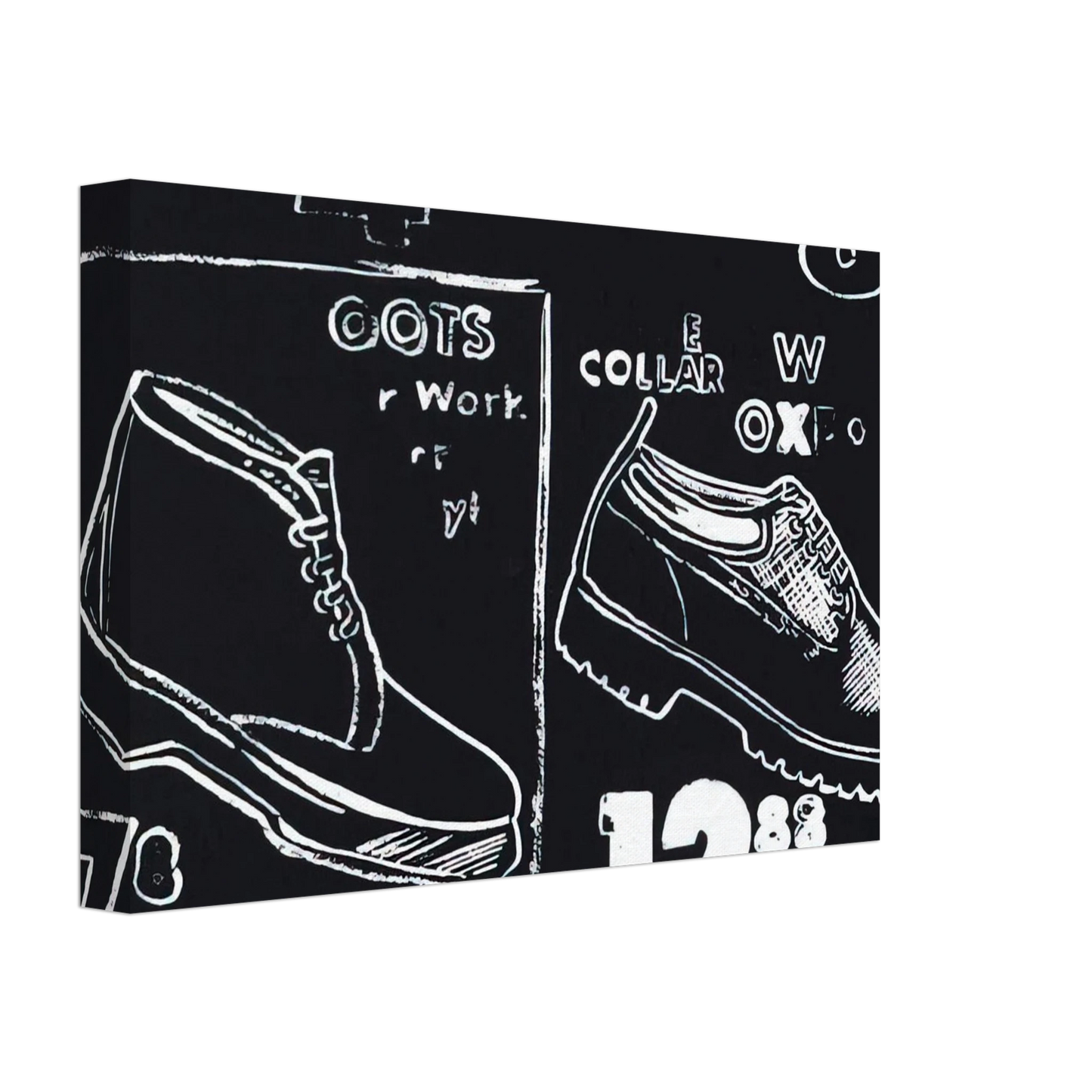 Andy Warhol - Work Boots Canvas - 70x100 cm / 28x40 inches-canvas