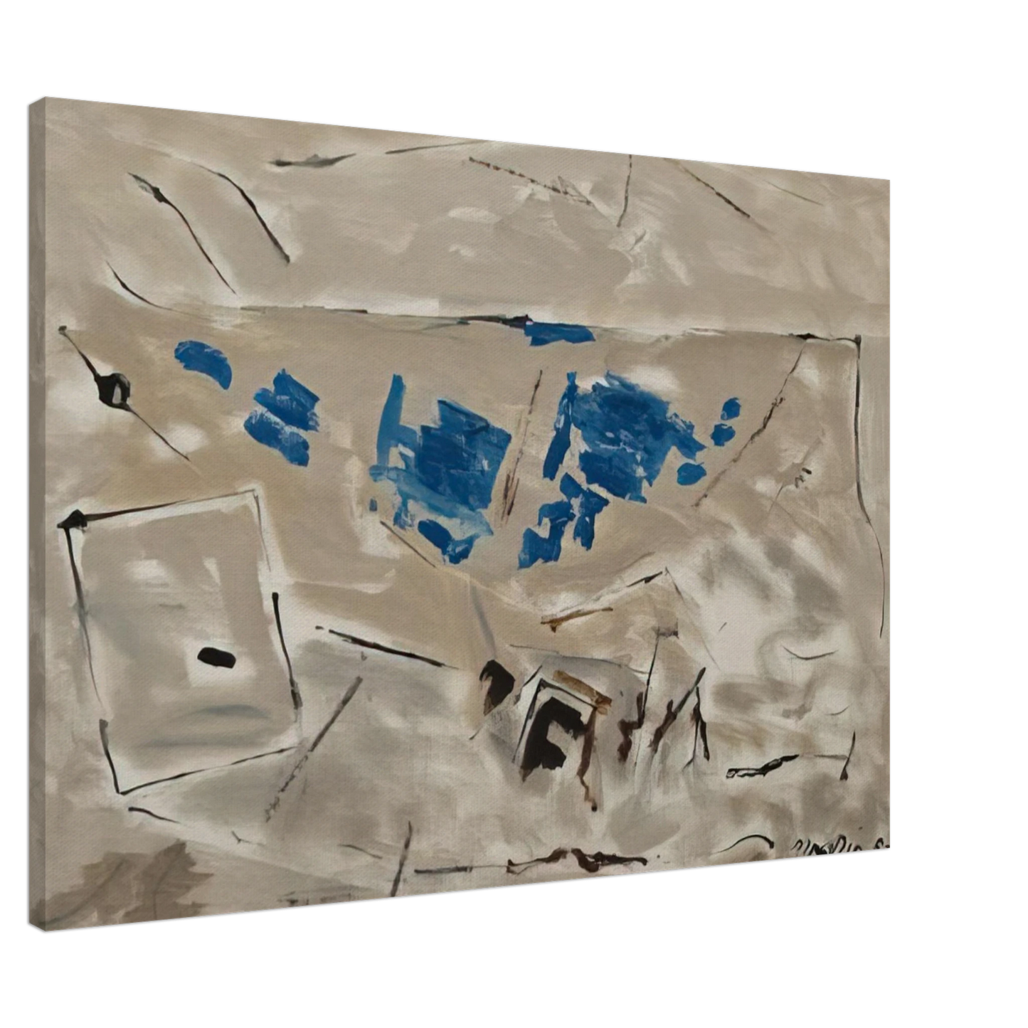 John Marin - Autumn Coloring No. 4 - 1952 Canvas - 20x30 cm / 8x12 inches-canvas