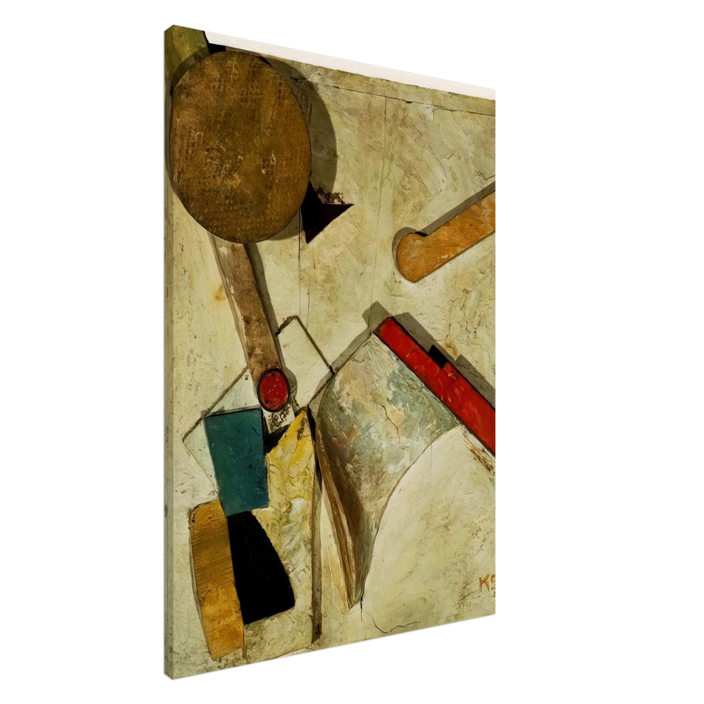 Kurt Schwitters - HEAVY RELIEF 1945 Canvas - 20x30 cm / 8x12 inches-canvas