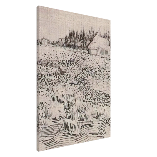 Vincent van Gogh - Landscape with Hut in the Camargue Canvas - 20x30 cm / 8x12 inches-canvas
