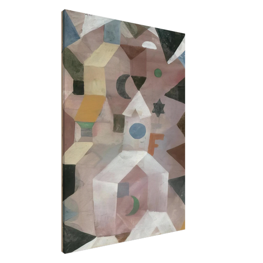 Paul Klee - THE CHAPEL 1917 Canvas - 20x30 cm / 8x12 inches-canvas