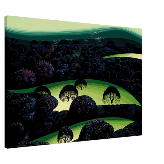 Eyvind Earle - Nocturne Canvas - 20x30 cm / 8x12 inches-canvas