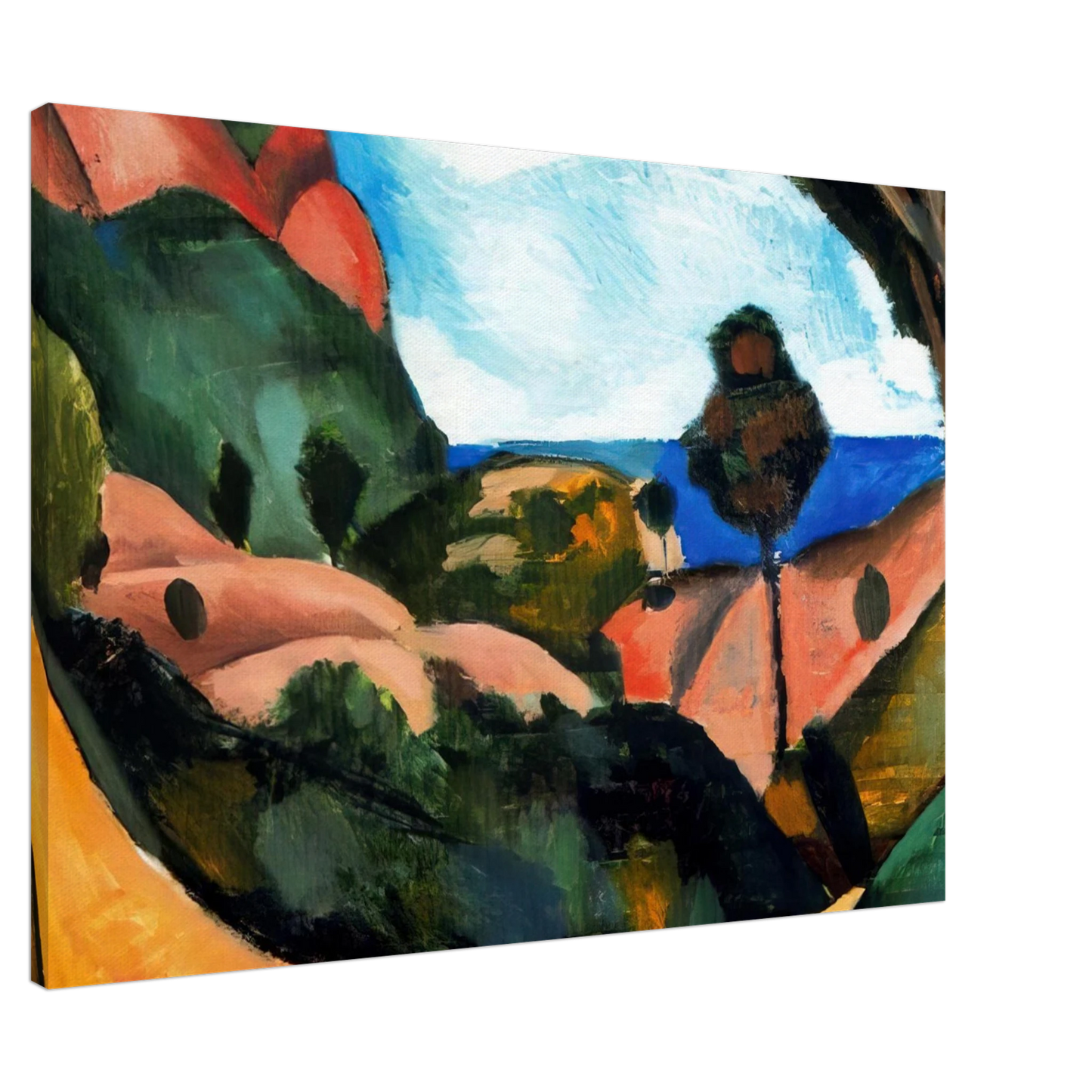 Andre Derain - LANDSCAPE 1907 Canvas - 20x30 cm / 8x12 inches-canvas