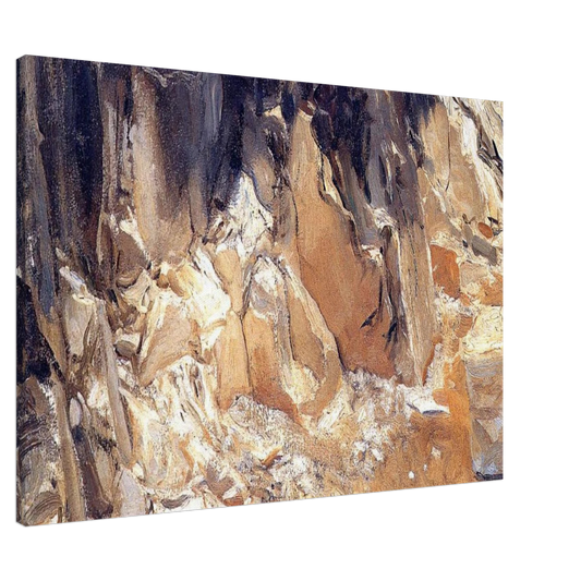 John Singer Sargent - Marble Quarries at Carrara Canvas - 20x30 cm / 8x12 inches-canvas