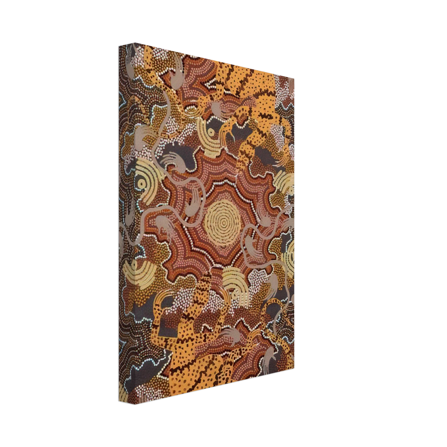 Clifford Possum Tjapaltjarri - Perentie Goanna Dreaming - 1992 Canvas - 70x100 cm / 28x40 inches-canvas