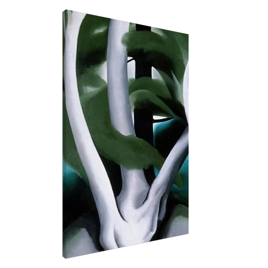 Georgia O'Keeffe - Birch and Pine Tree No. 1 Canvas - 20x30 cm / 8x12 inches-canvas