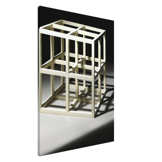 Sol LeWitt - 8 Part Cube Canvas - 20x30 cm / 8x12 inches-canvas