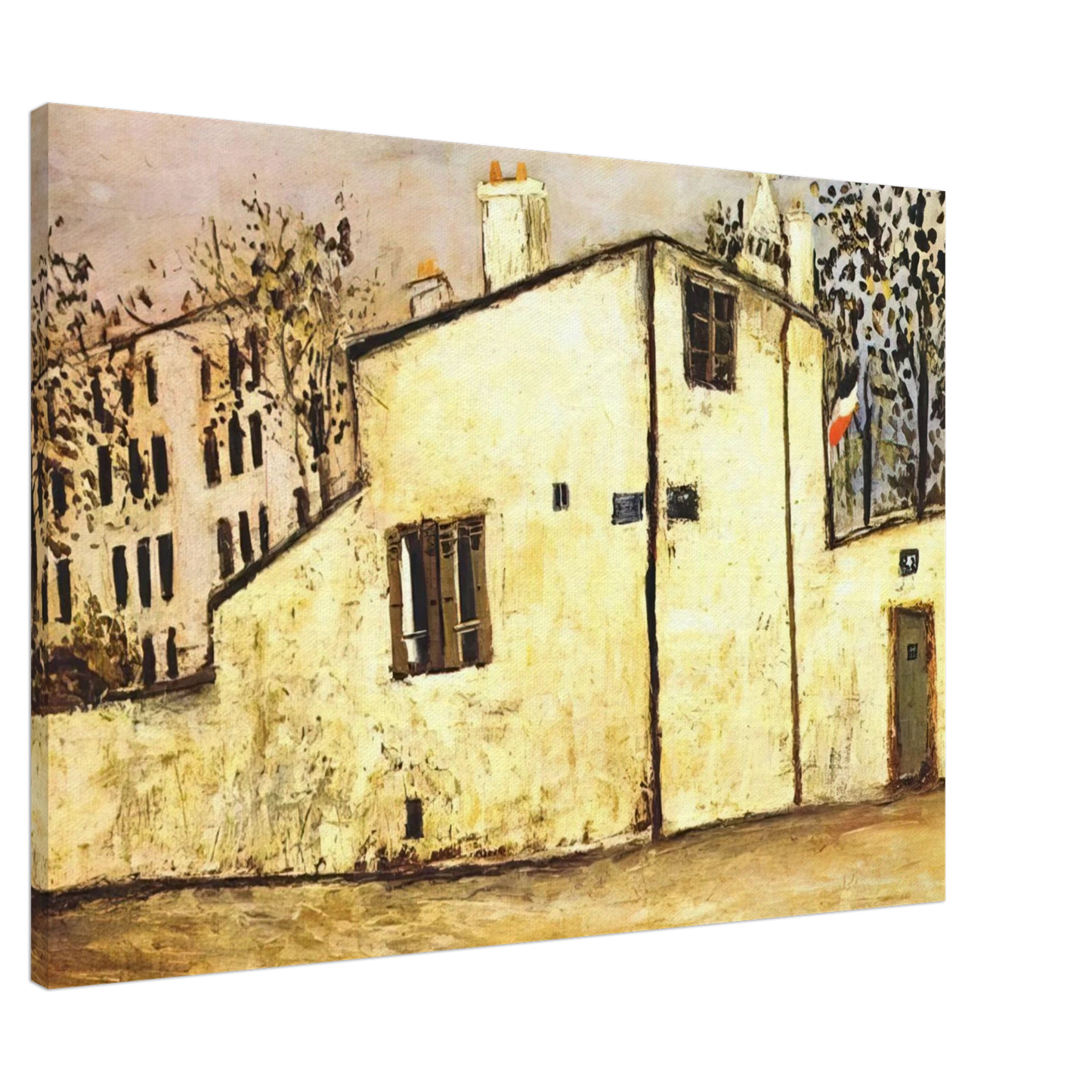 Maurice Utrillo - HECTOR BERLIOZ S HOUSE Canvas - 20x30 cm / 8x12 inches-canvas