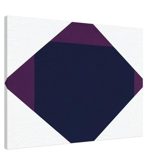 Max Bill - Blau-violettes horizontal-vertikal-quadrat - 1968 Canvas - 20x30 cm / 8x12 inches-canvas