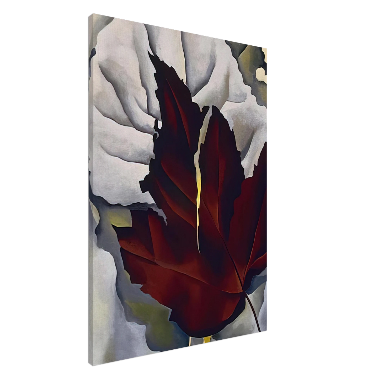 Georgia O'Keeffe - Pattern of Leaves Canvas - 20x30 cm / 8x12 inches-canvas