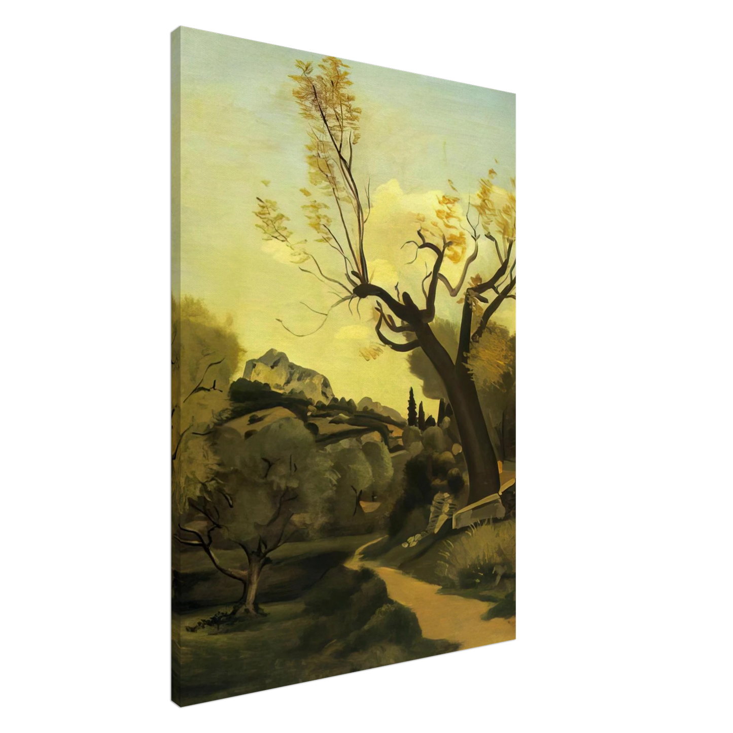 Andre Derain - THE ROAD AND THE TREE Canvas - 20x30 cm / 8x12 inches-canvas