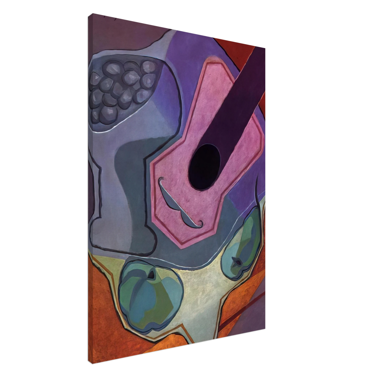 Juan Gris - VIOLIN WITH FRUIT 1924 Canvas - 20x30 cm / 8x12 inches-canvas