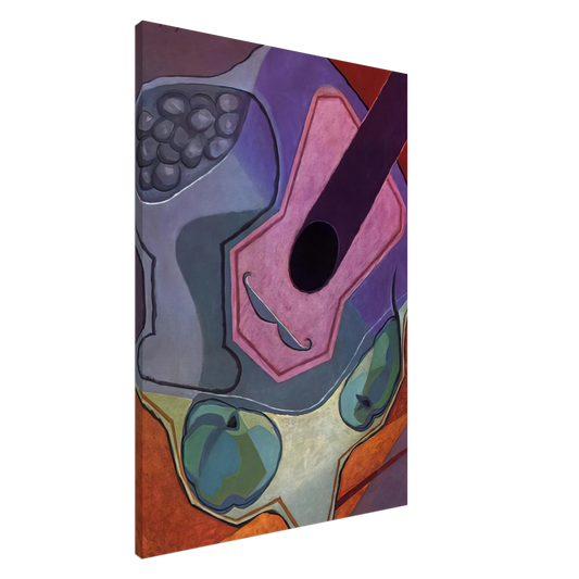 Juan Gris - VIOLIN WITH FRUIT 1924 Canvas - 20x30 cm / 8x12 inches-canvas