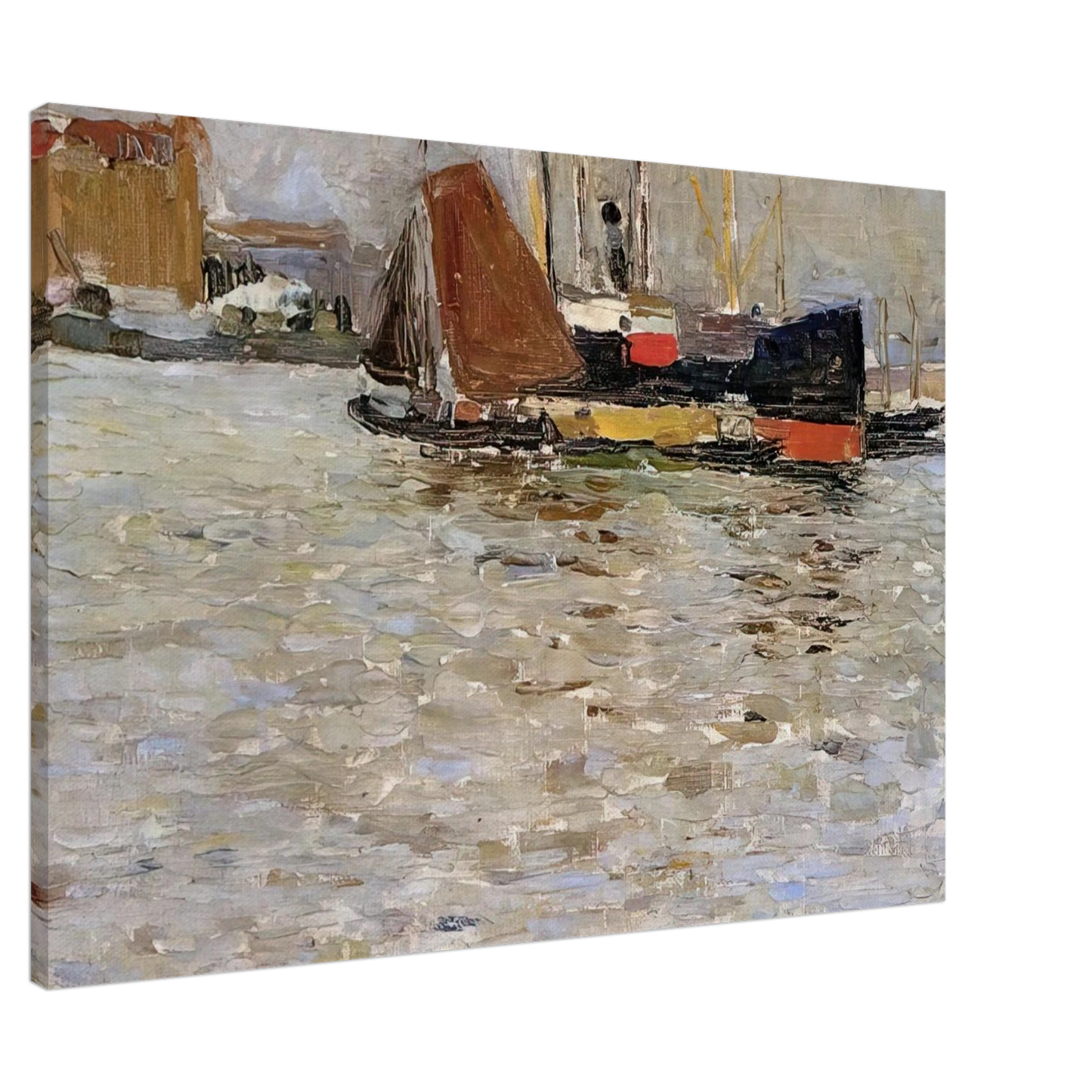 Wassily Kandinsky - ROTTERDAM SUN 1906 Canvas - 20x30 cm / 8x12 inches-canvas